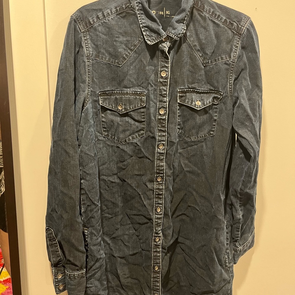 Gap 1969 Denim Button Down Dress with pockets